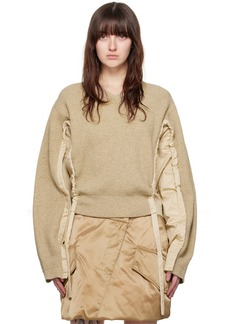 JW Anderson Taupe Paneled Sweater