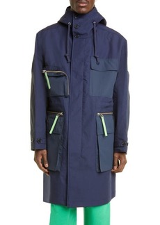 JW Anderson Utility Water Resistant Hooded Parka in Navy at Nordstrom