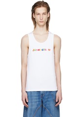 JW Anderson White Embroidered Tank Top