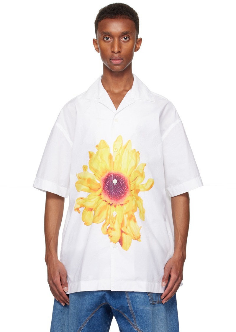 JW Anderson White Sunflower Print Shirt