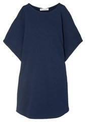 Jw Anderson Woman Draped Cotton-jersey Top Navy
