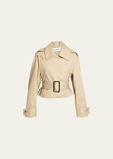 JW Anderson Wrap-Front Cropped Trench Coat