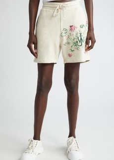 JW Anderson x Pol Anglada Anchor Logo Thistle Embroidered French Terry Sweat Shorts