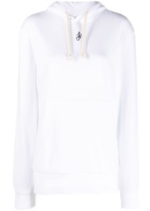 JW Anderson logo-embroidered cotton blend hoodie