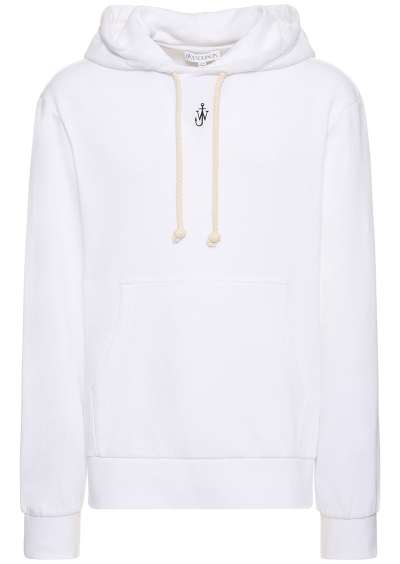 JW Anderson Logo Embroidery Cotton & Silk Hoodie