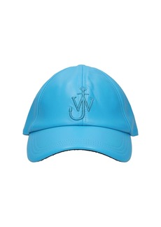 JW Anderson Logo Embroidery Leather Baseball Cap