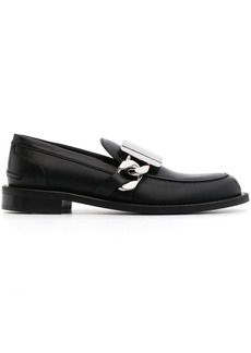 JW Anderson logo-engraved leather loafers