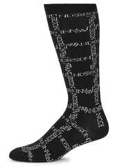 JW Anderson Logo Grid Cotton-Blend Socks