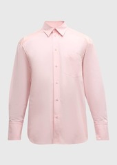 JW Anderson Men's Sport Shirt with Satin Inserts