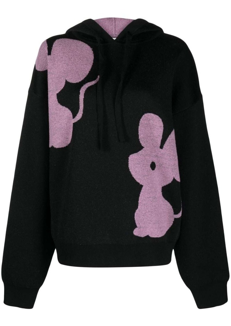 JW Anderson Mouse intarsia-knit hoodie
