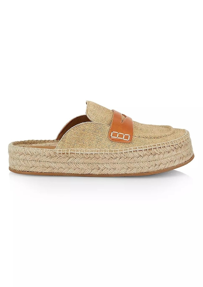 JW Anderson Printed Leather Espadrille Loafers