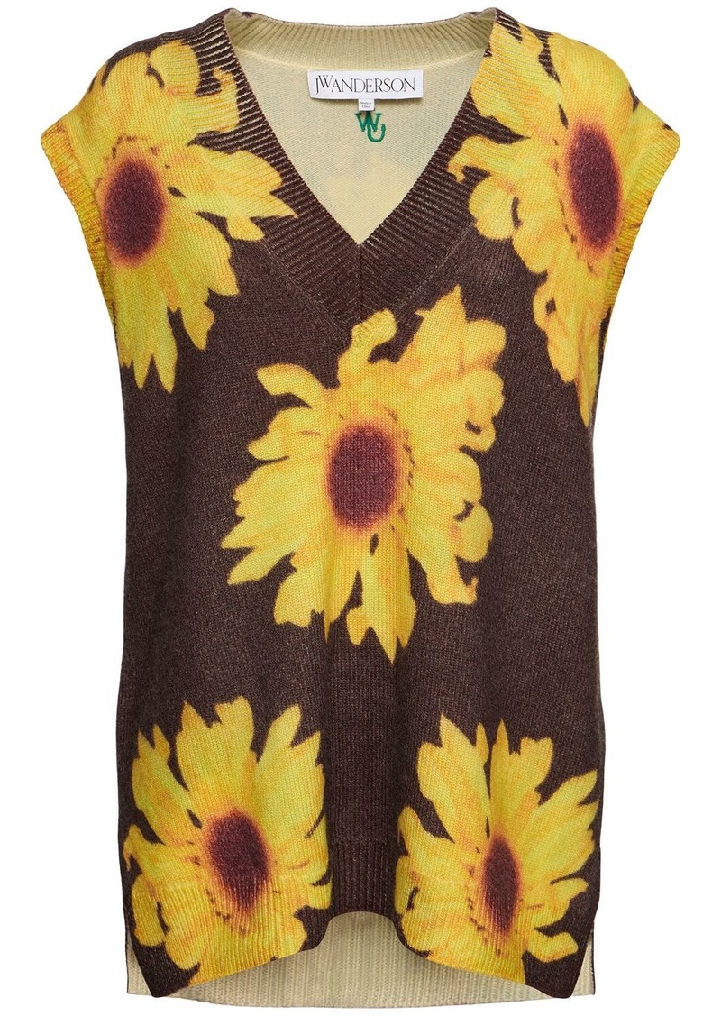 JW Anderson Printed Wool Knit Vest