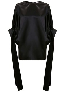 JW Anderson satin-finish pleated blouse