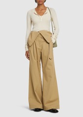 JW Anderson Twill Fold-over Flared Trench Pants