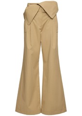 JW Anderson Twill Fold-over Flared Trench Pants