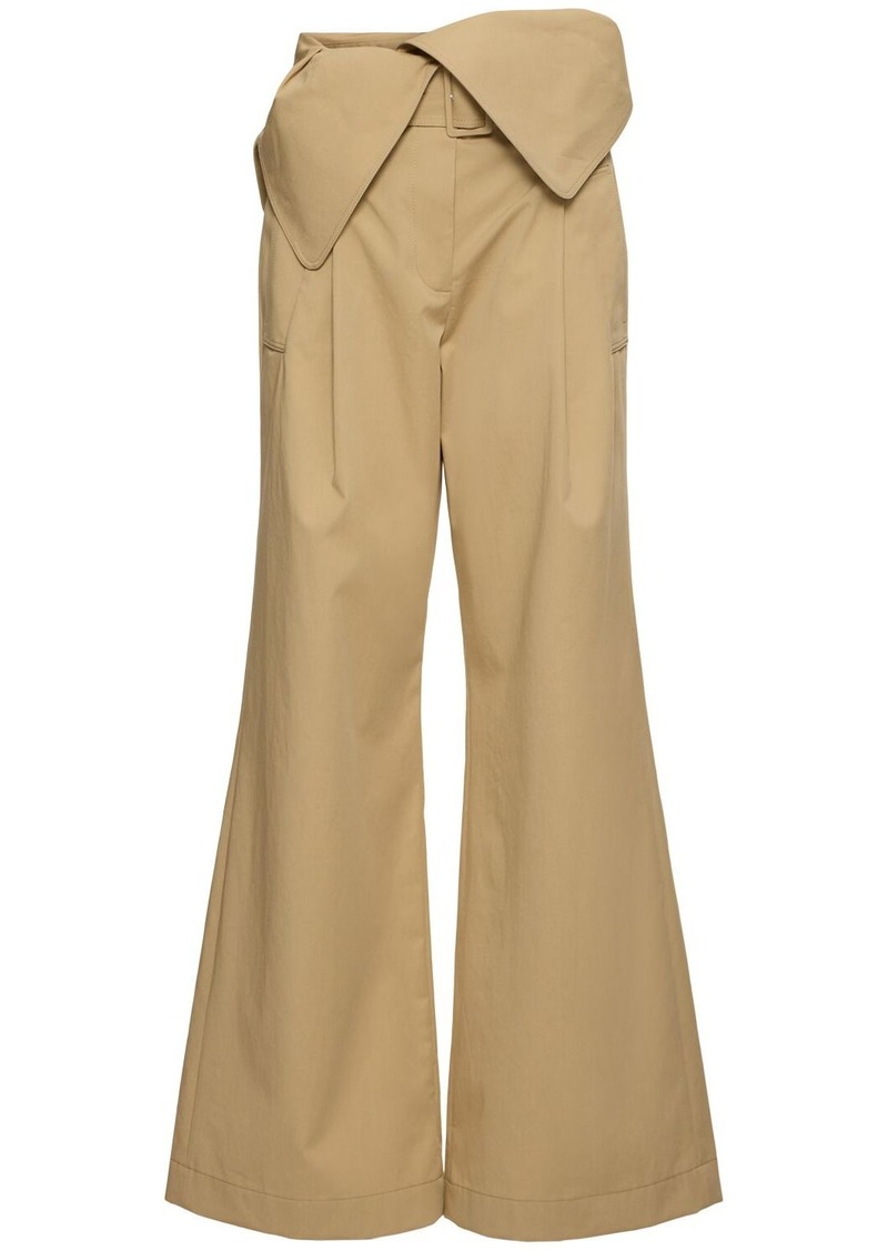 JW Anderson Twill Fold-over Flared Trench Pants