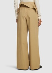 JW Anderson Twill Fold-over Flared Trench Pants