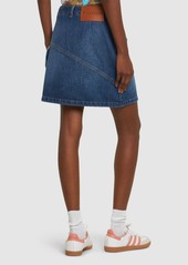 JW Anderson Twisted Cotton Denim Mini Skirt