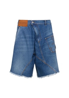 JW Anderson Twisted Cotton Denim Workwear Shorts