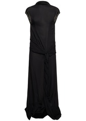 JW Anderson Twisted Drape Sheer Long Dress