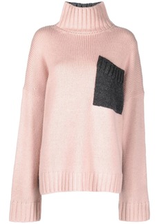 JW Anderson two-tone roll-neck jumper