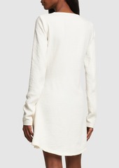 JW Anderson Wool Blend Cady Padlock Belt Mini Dress