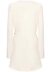 JW Anderson Wool Blend Cady Padlock Belt Mini Dress