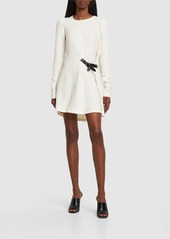 JW Anderson Wool Blend Cady Padlock Belt Mini Dress