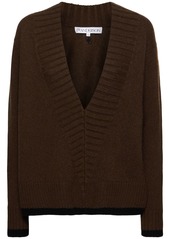 JW Anderson Wool Blend Knit V Neck Sweater