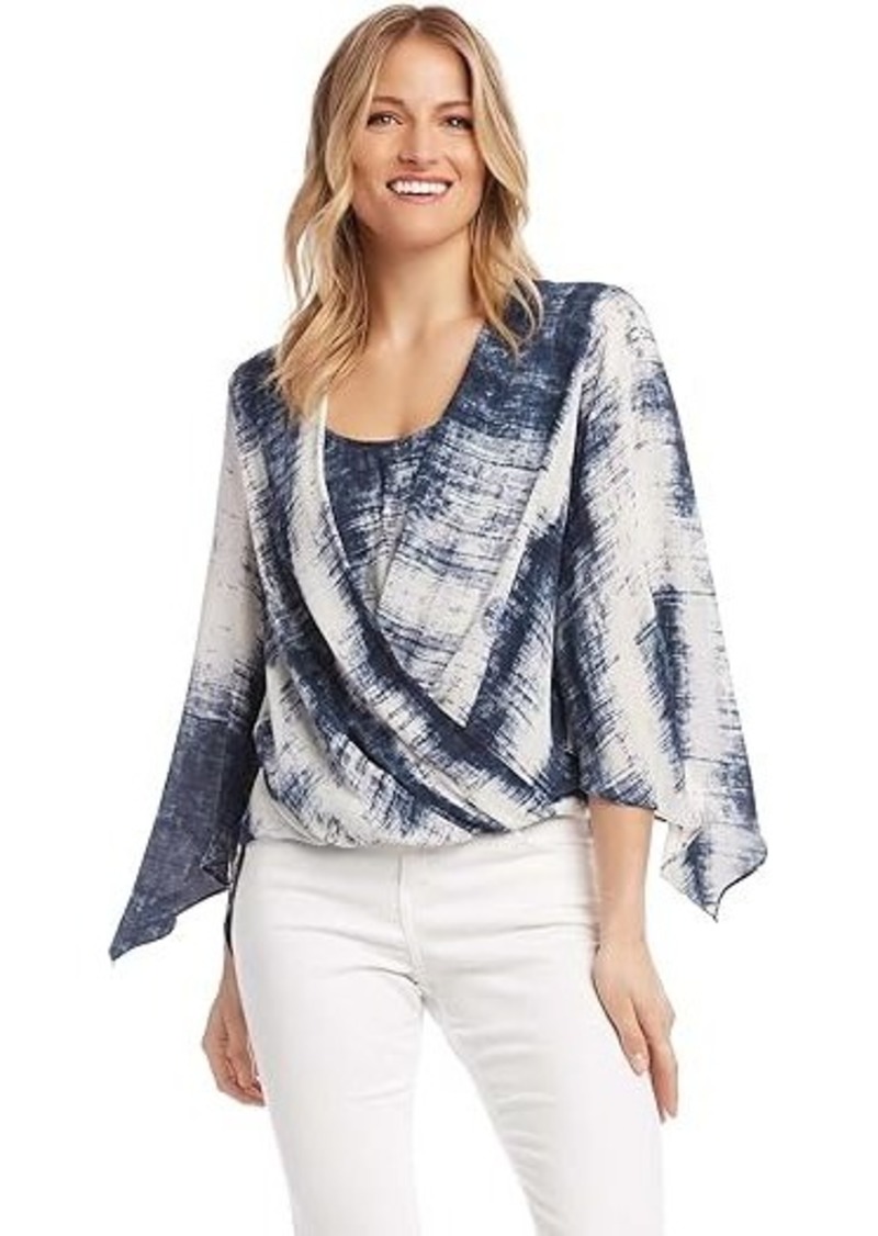 Karen Kane Angle Sleeve Crossover Top