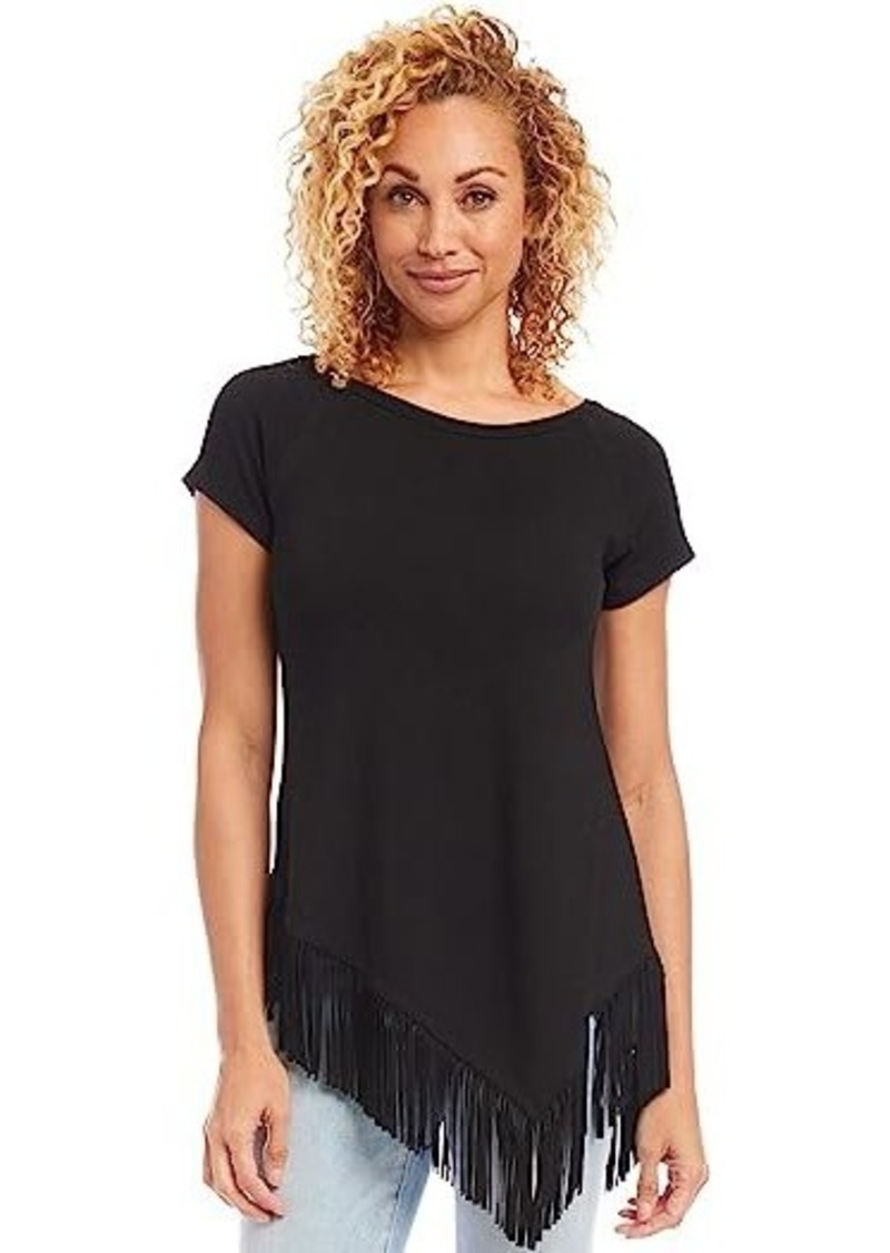 Karen Kane Angled Fringe Top