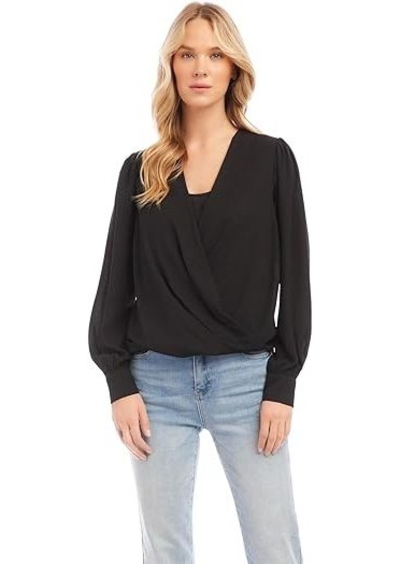 Karen Kane Drape Front Top