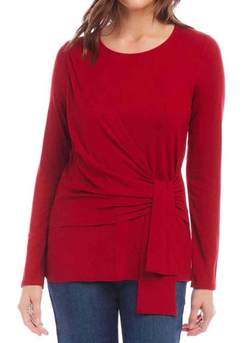 Karen Kane Drape Front Top In Redi