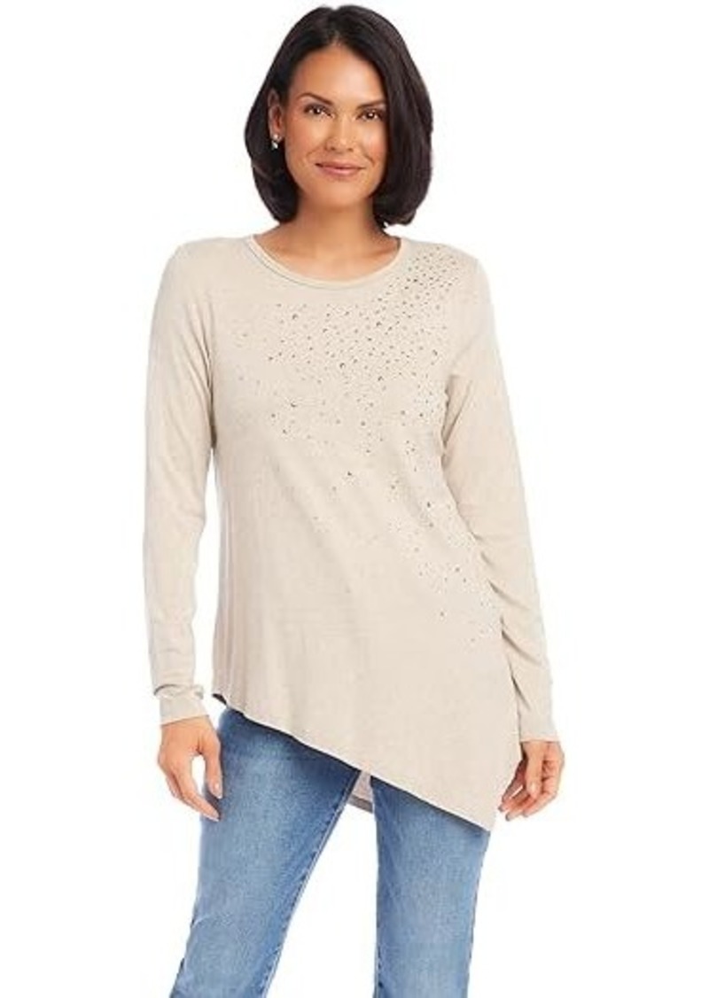 Karen Kane Embellished Asymmetric Top