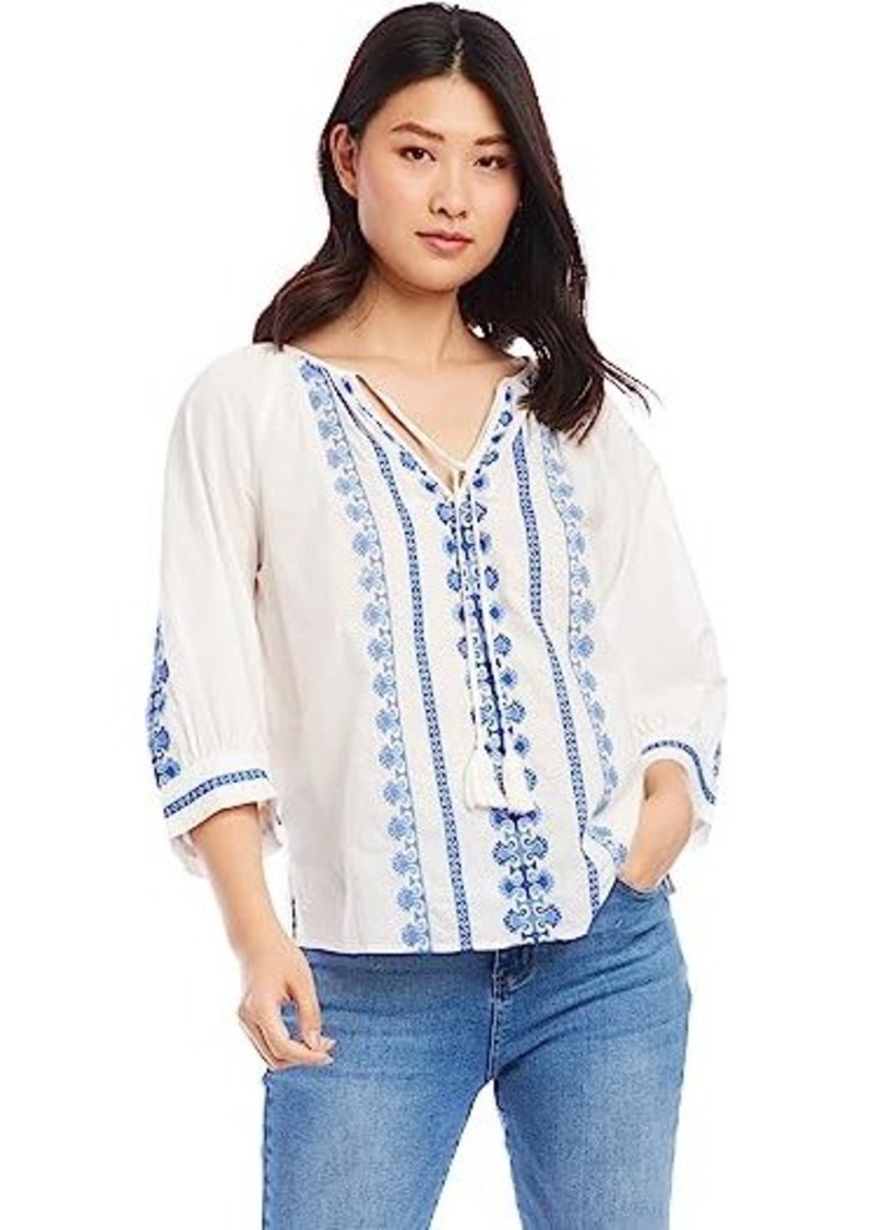 Karen Kane Embroidered Top