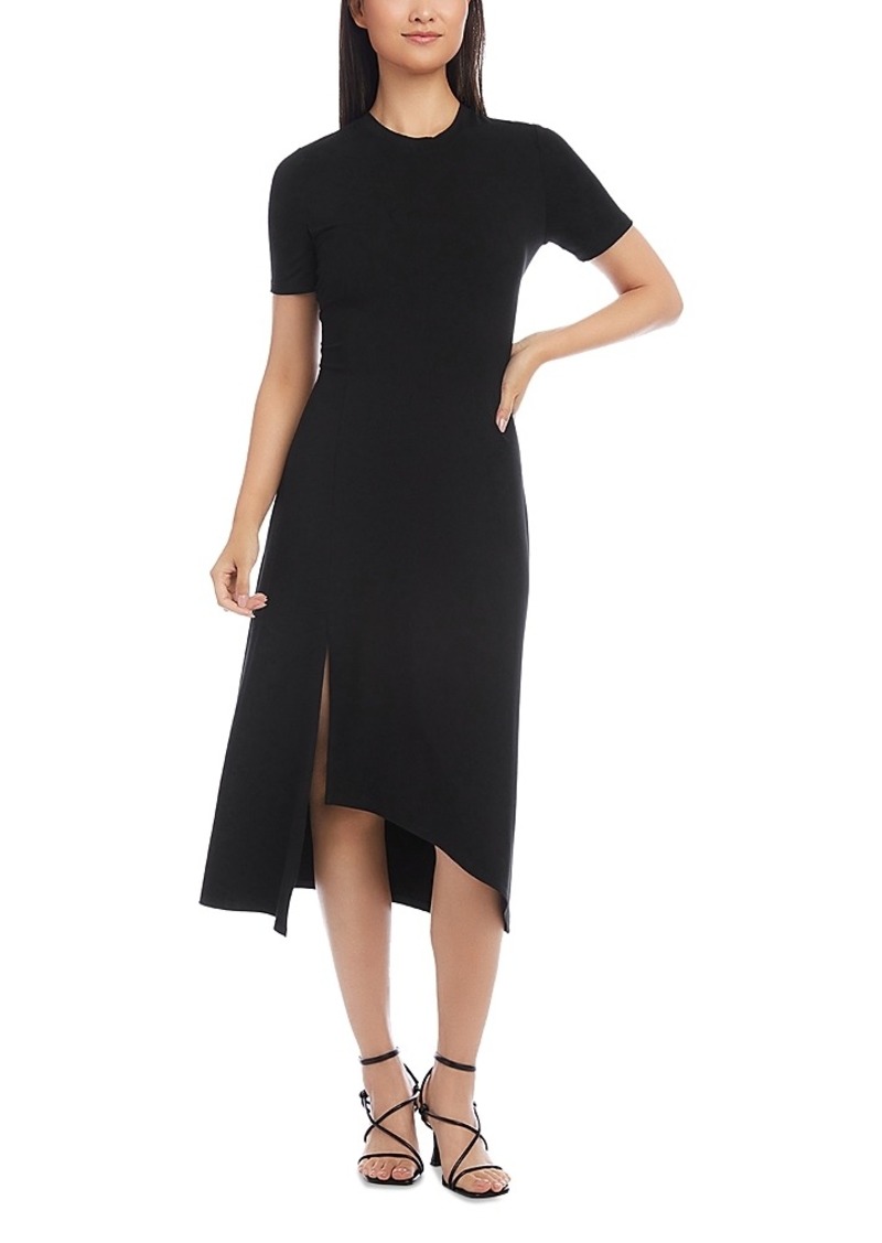 Karen Kane Asymmetric Front Slit Dress