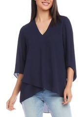 Karen Kane Asymmetrical Crepe Top