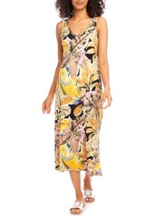 Karen Kane Brigitte Floral Sleeveless Midi Tank Dress