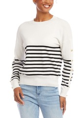 Karen Kane Button Detail Crewneck Sweater