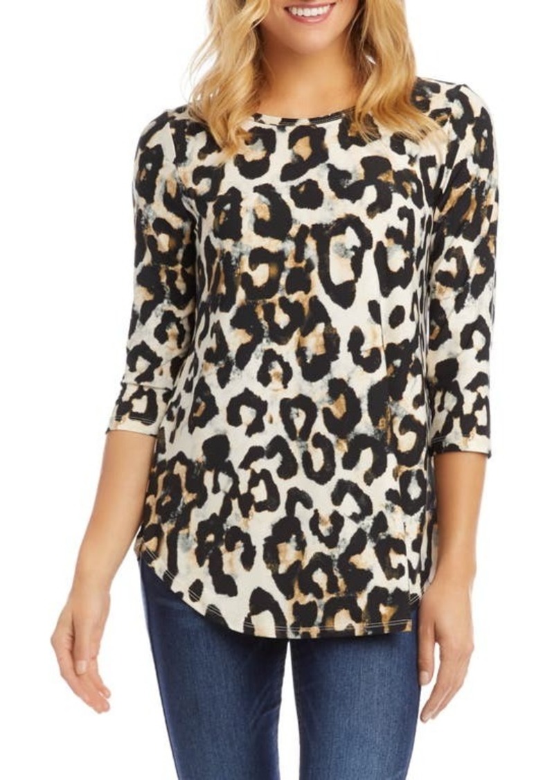 Karen Kane Cheetah Print Shirttail Top at Nordstrom