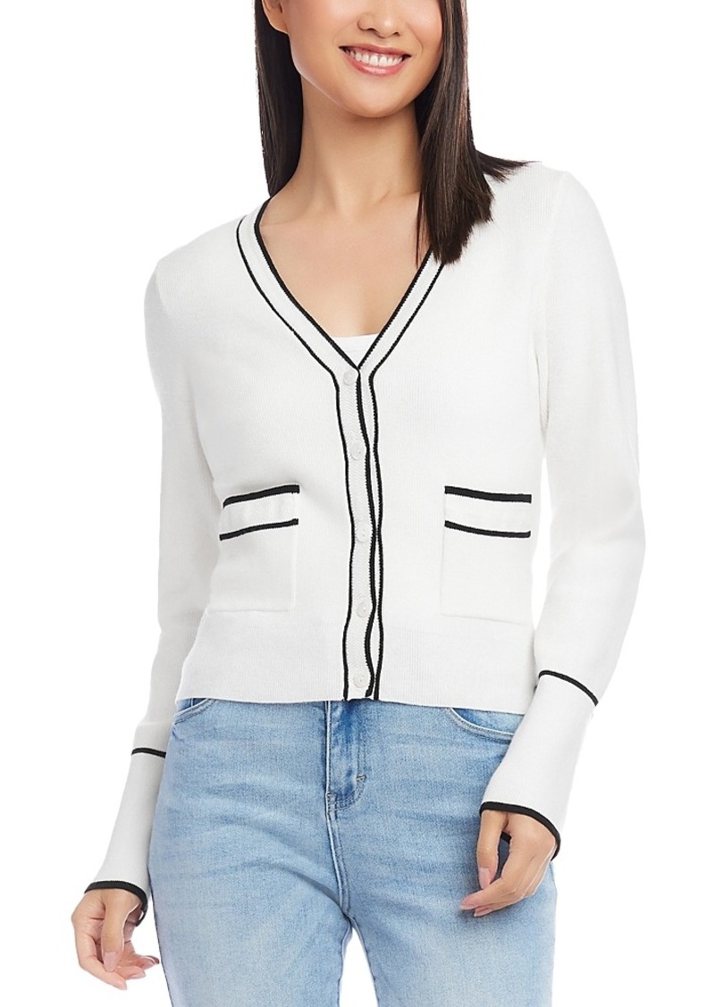 Karen Kane Contrast Trim Cardigan