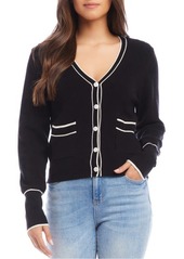 Karen Kane Contrast Trim Cardigan