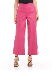 Karen Kane Crop Faux Leather Flare Pants