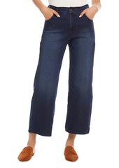 Karen Kane Cropped Wide Leg Jeans in Denim