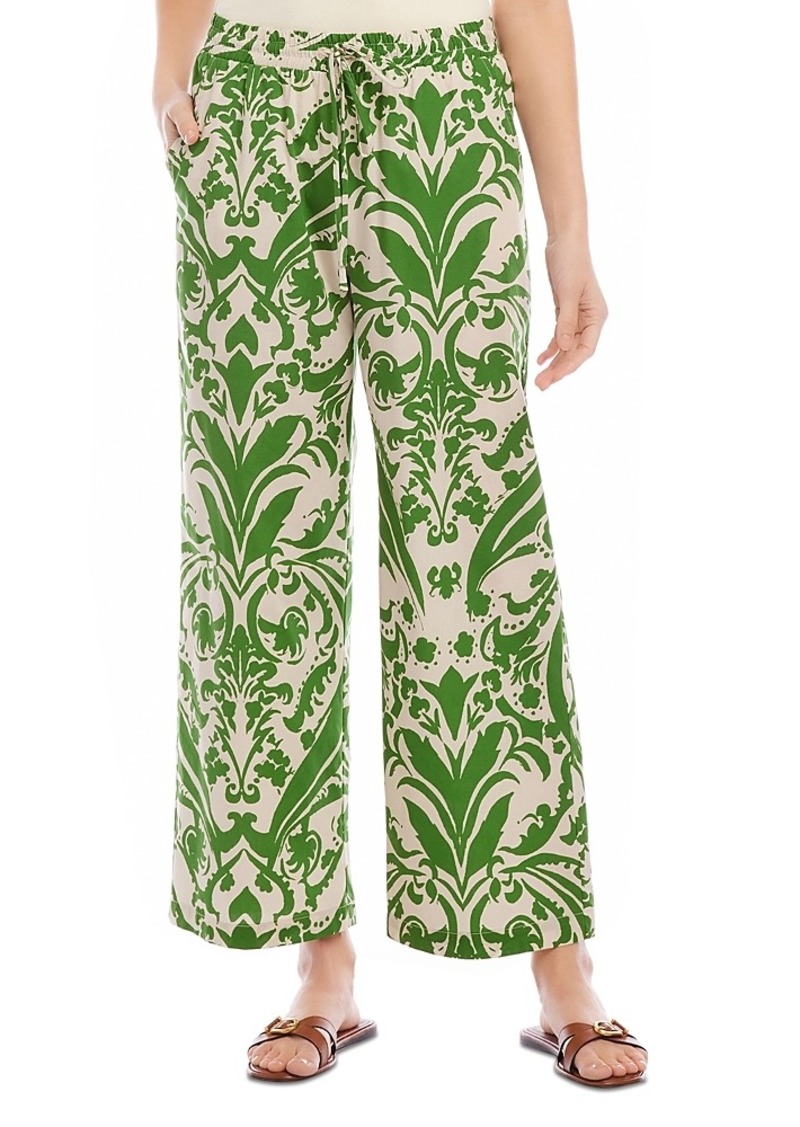 Karen Kane Drawstring Brocade Print Pants