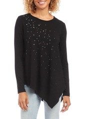 Karen Kane Embellished Asymmetric Hem Top