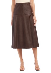 Karen Kane Faux Leather Midi Skirt