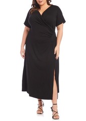 Karen Kane Faux Wrap Midi Dress