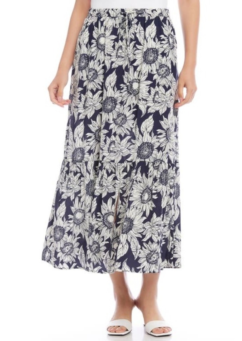 Karen Kane Floral Midi Skirt