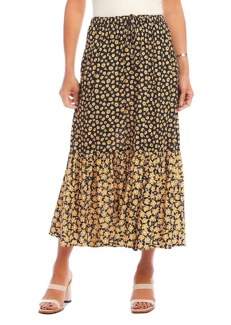 Karen Kane Floral Print Midi Skirt